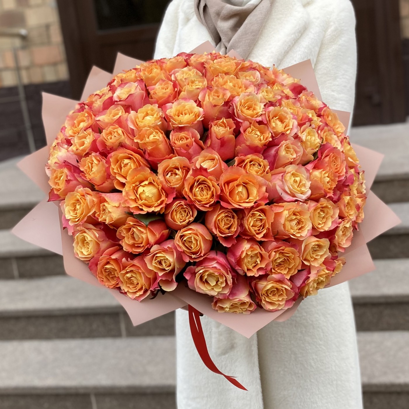 101 оранжевая роза 3D